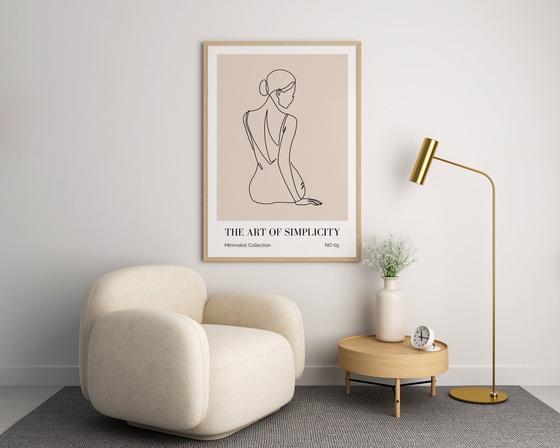 Woman Line Art Print, Minimalist Boho Decor - Image 4