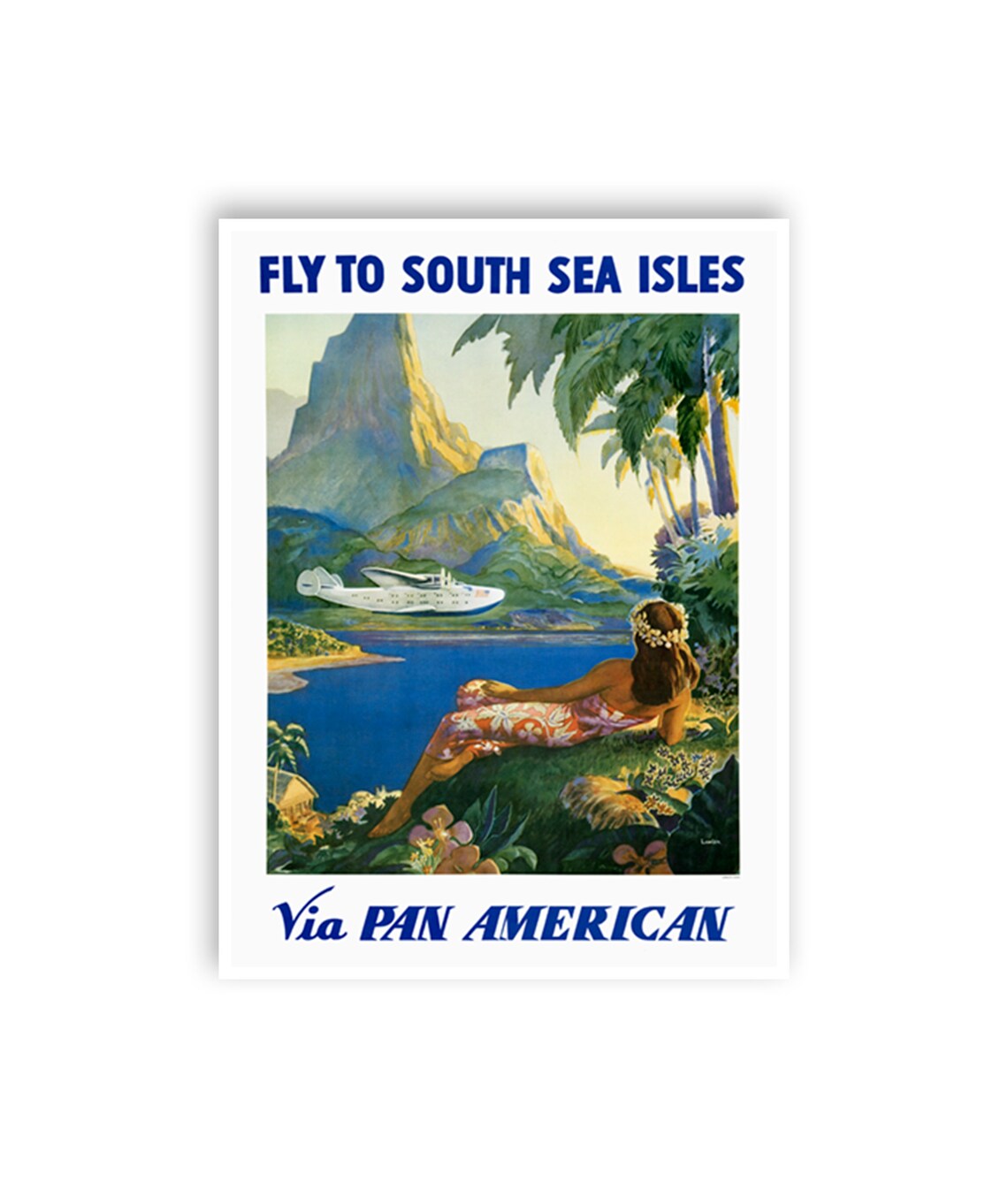 South Seas Travel Poster, Abstract Modern Art Print