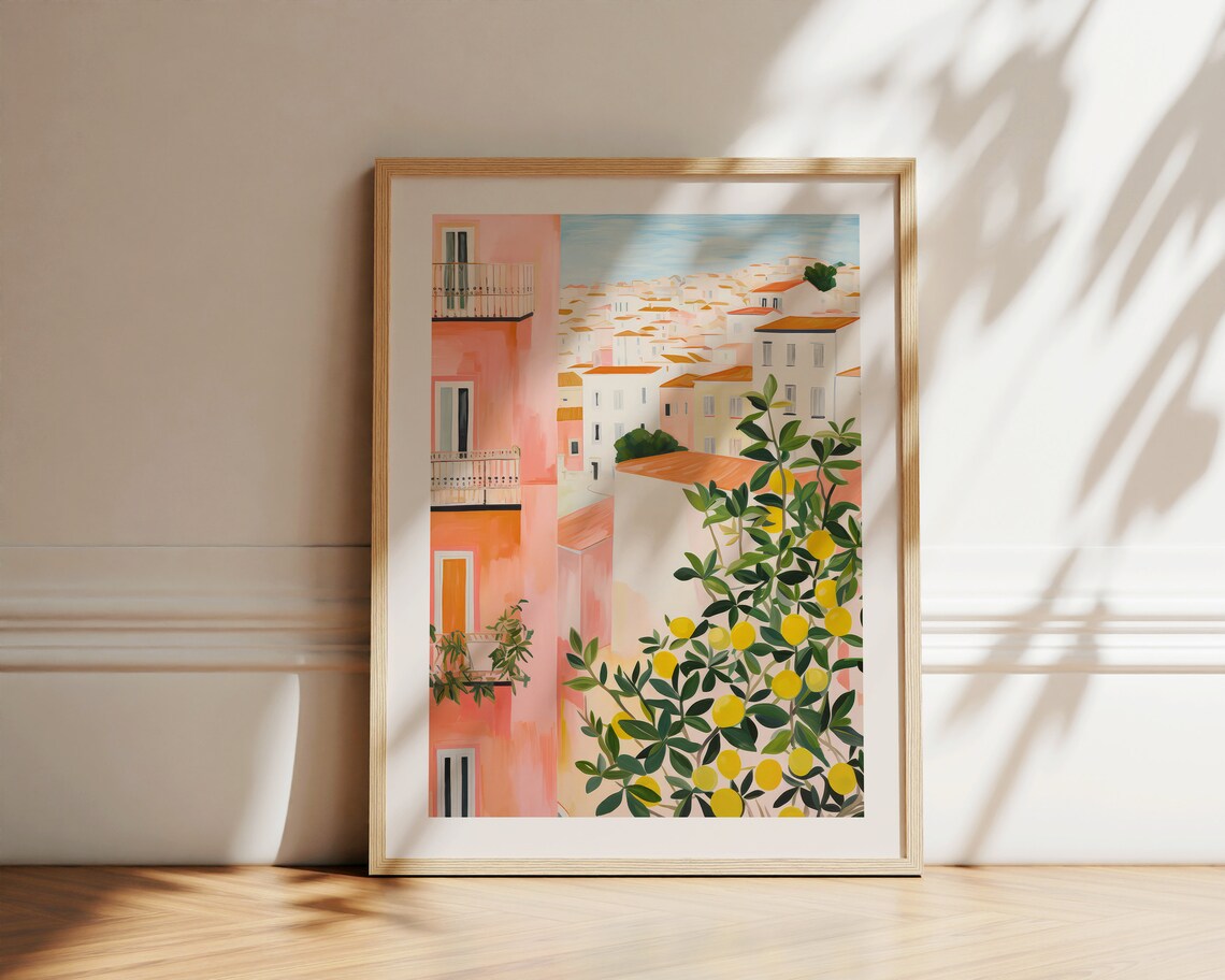 Portugal Travel Wall Art Lemons Art Print Porto Poster Travel Gift Poster Europe Print Housewarming Gift Home Decor Dining Room - Image 3