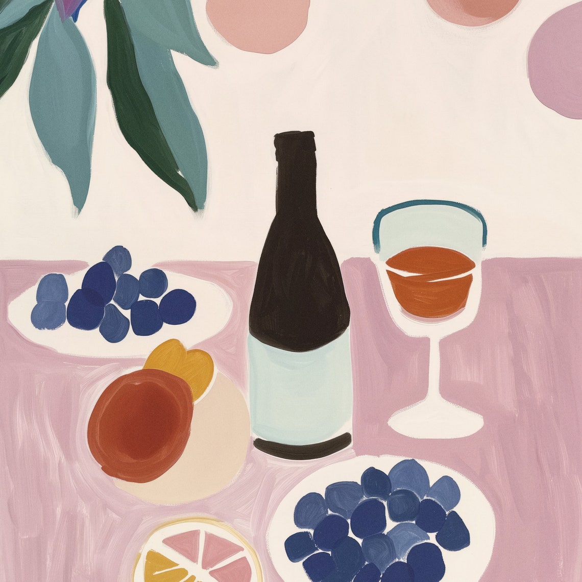 Wine Club Print Retro Wine Poster Wine Poster Vintage Wine Print Mid Century Art Modern Kitchen Wall Art Food Lover French Food Print - Image 3