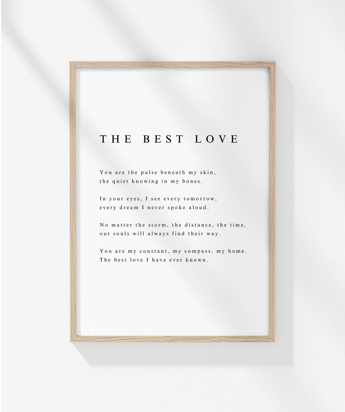 The Best Love Soulmate Devotion Poem Anniversary Gift Poster - Image 2