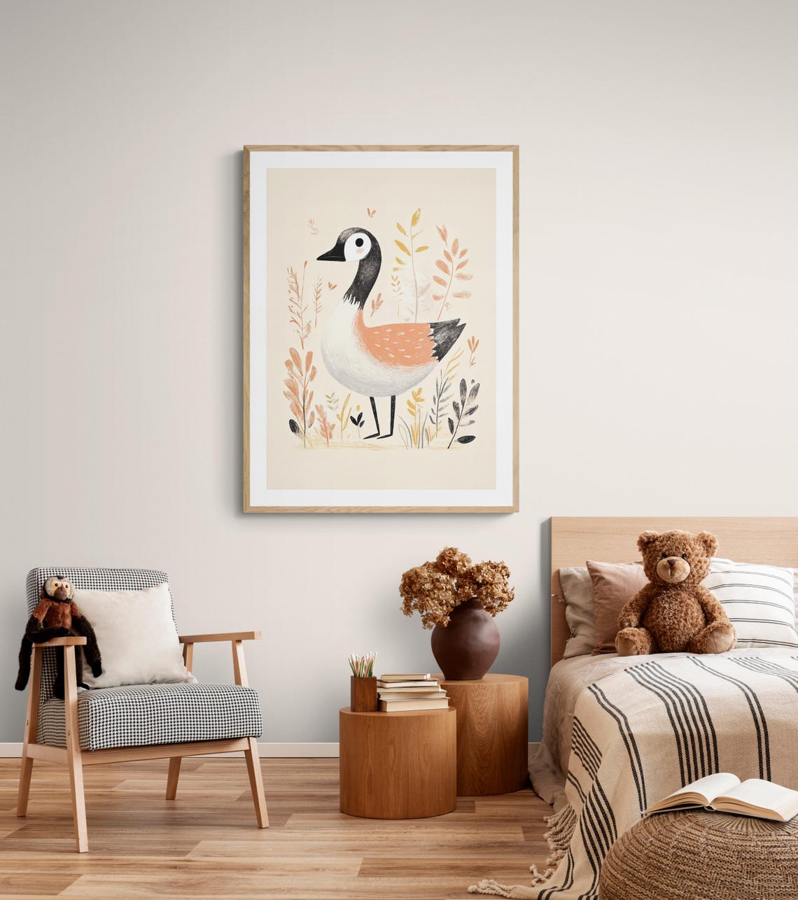 Canada Goose Storybook Illustration Cute Kids Room Nursery Wall Poster - Image 4