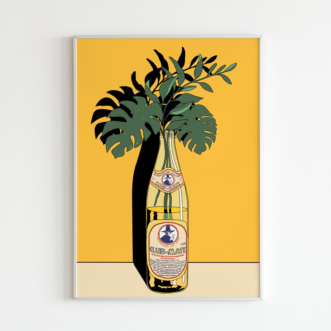 Club Mate Plant Poster, Minimalist Botanical Art Print - Image 2