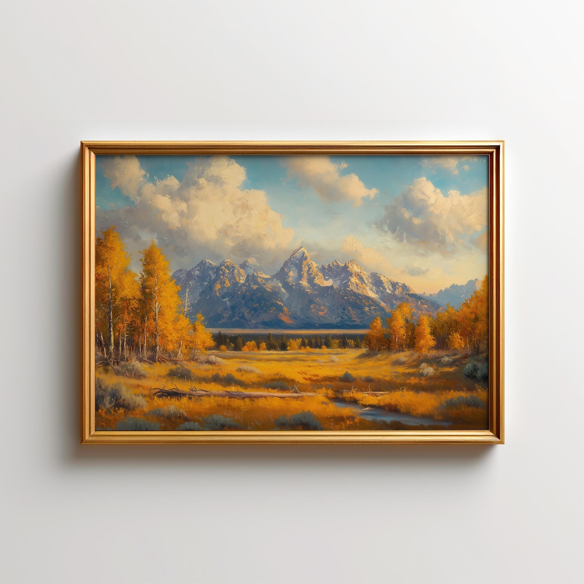 Grand Teton Autumn Landscape Art Print