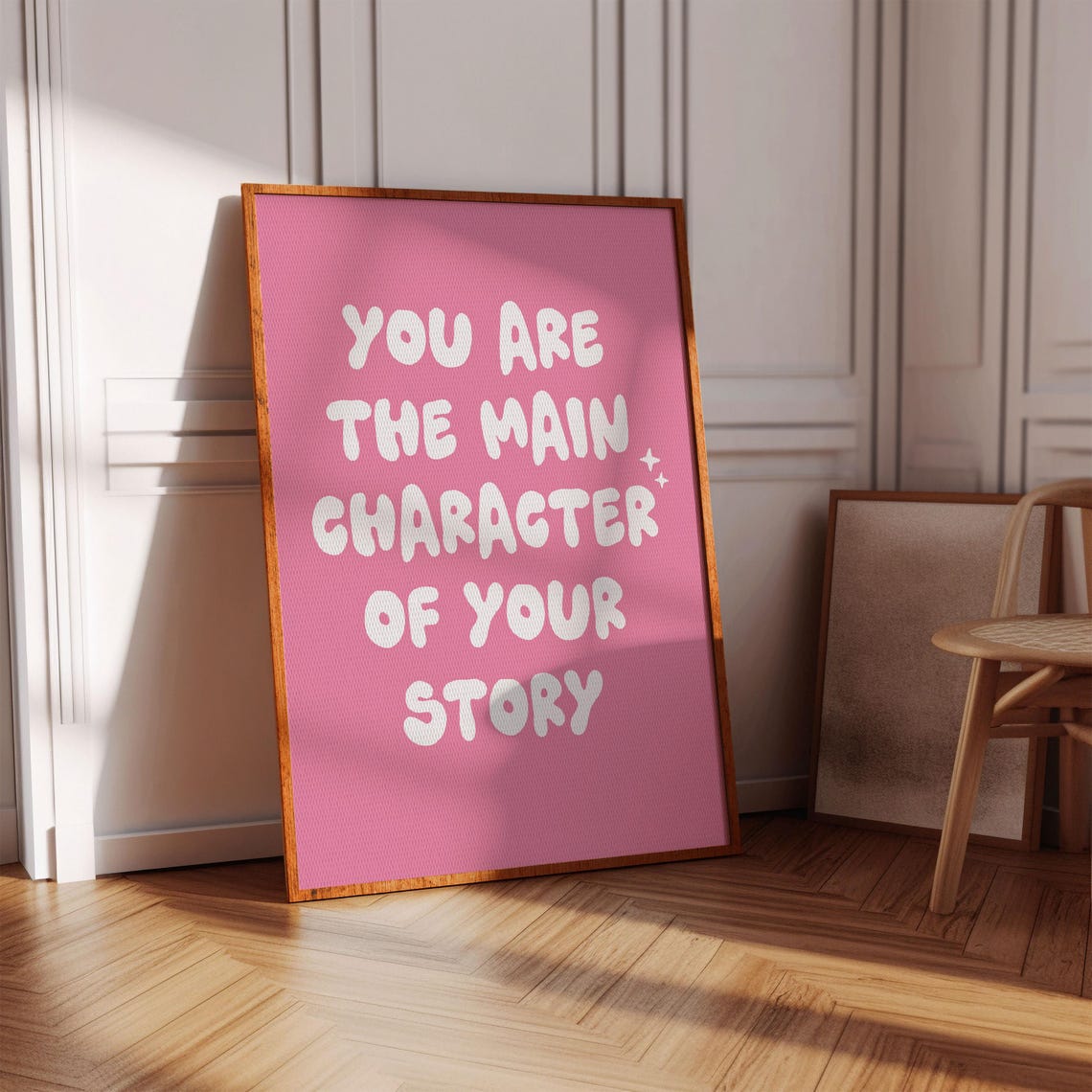 You Are The Main Character Of Your Story Prints Girly Bedroom Dorm Room Print Cute Bedroom Decor Pink Wall Art Bedroom Prints For Teen Girls
