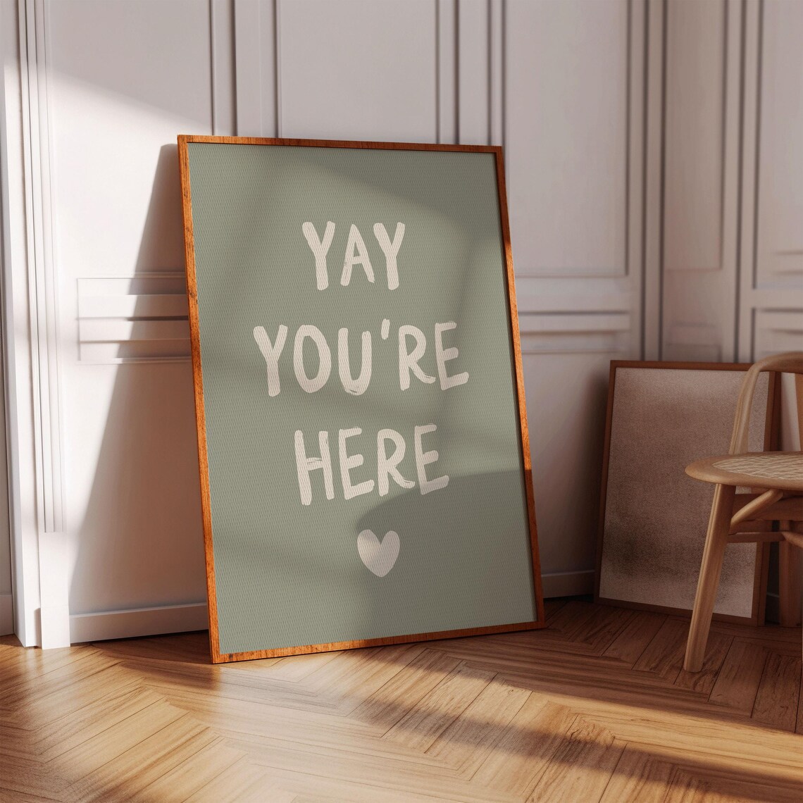 Yay You're Here Entryway Art Print, Apartment Decor