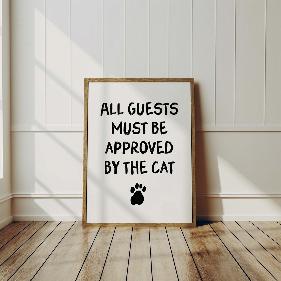 All Guests Must Be Approved by the Cat Paw Mark Funny Poster - Image 3