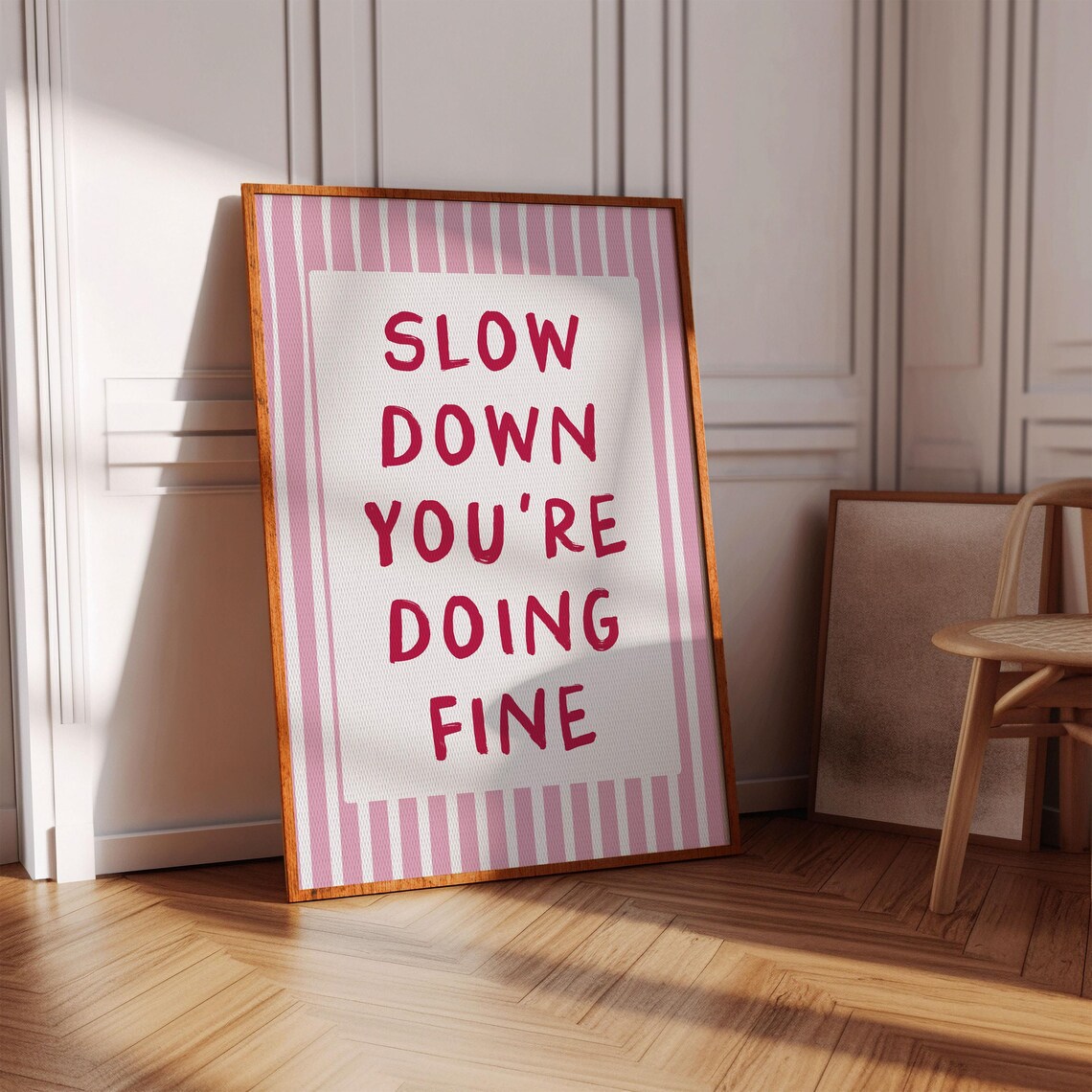 Slow Down Youre Doing Fine Music Lyric Print, Minimalist