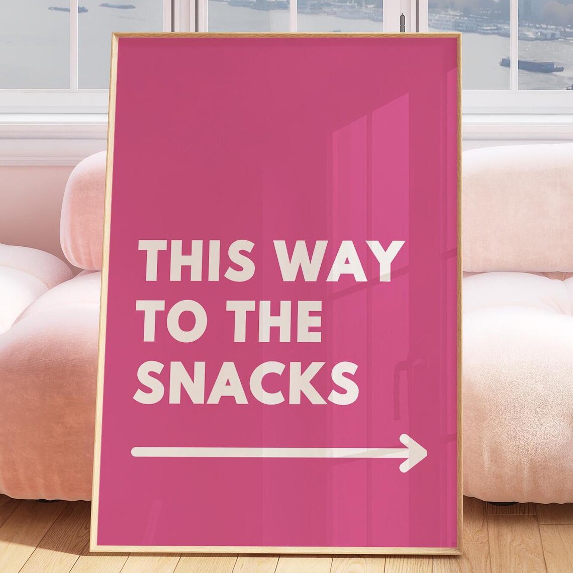 This Way To The Snacks Kitchen Wall Art, Maximalist