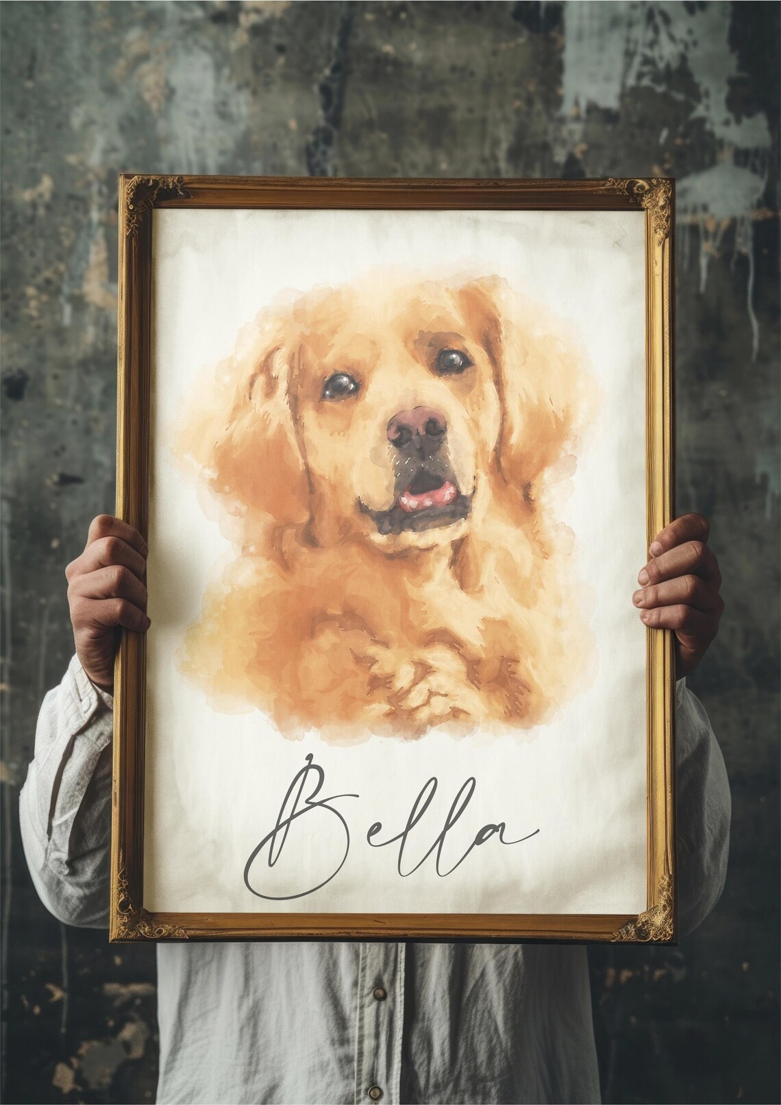Custom Watercolor Dog Portrait From Photo Custom Dog Portrait Personalized Dog Gift Memorial Dog Portrait Custom Painting From Photo Gift - Image 3