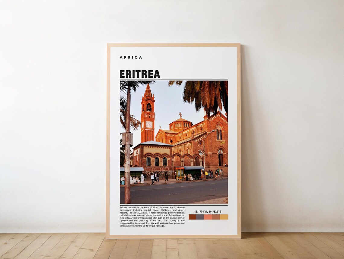 Eritrea Africa Asmara Church Photo Travel Destination Art Poster