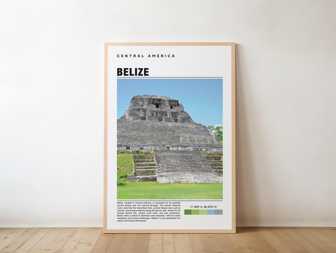Belize Print Wall Art Poster Photo Caribbean