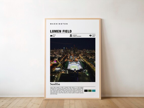 Lumen Field Football Poster Print, USA Sports