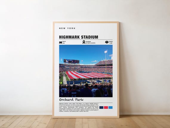 Highmark Stadium Print Poster Wall Art Travel