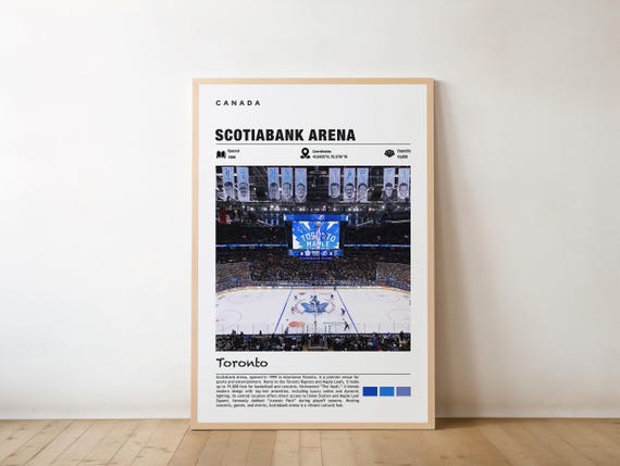 Scotiabank Arena Print Ontario Poster Toronto Views Art Urban Charm Hockey Sports Venue City Landmark