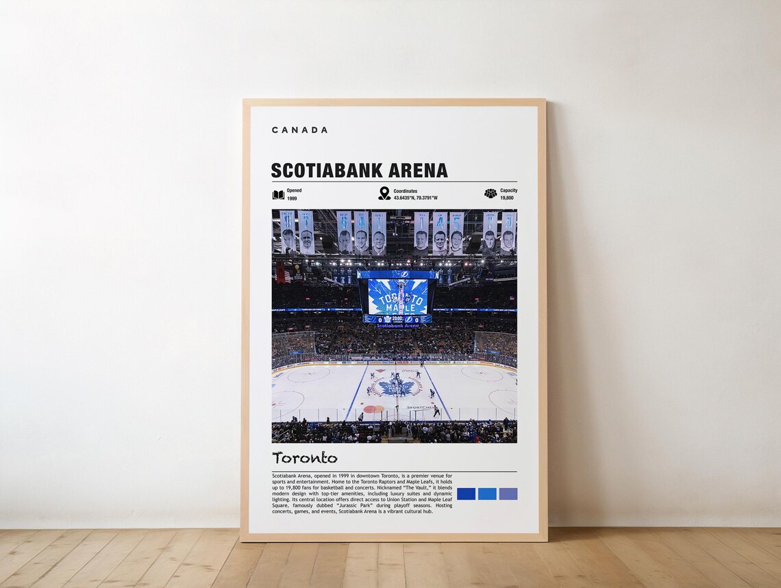 Scotiabank Arena Toronto Hockey Game Interior Sports Art Poster