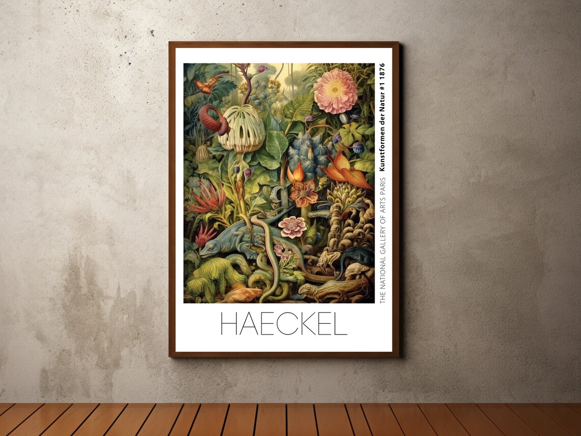 Haeckel Inspired Reptiles Flora Kunstformen Der Natur Poster