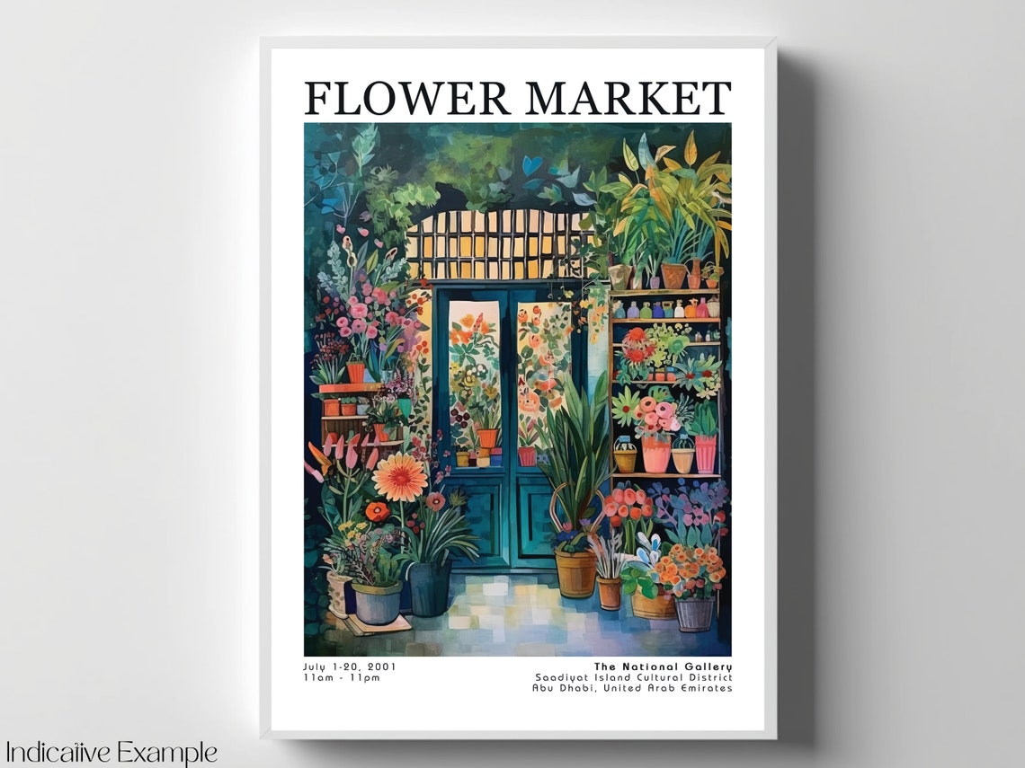 Flower Market Poster Flower Market Print Botanical Wall Art Exhibition Posters Prints Henri Matisse Vintage Flowers Floral Painting - Image 4