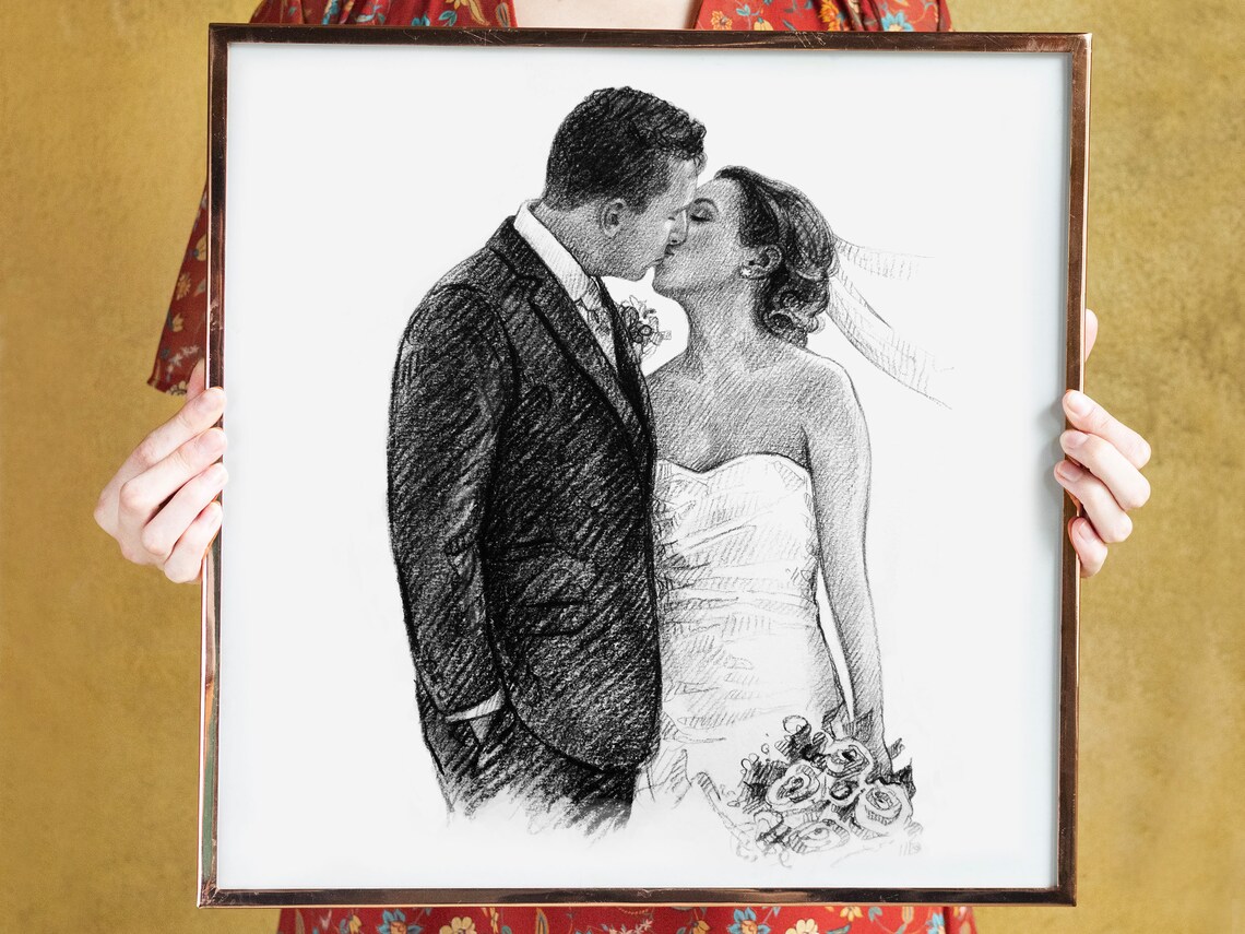 Custom Portrait From Photo, Personalized Drawing
