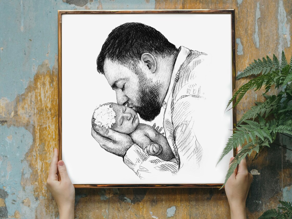 Christmas Gift Certificate, Custom Charcoal Drawing - Image 4