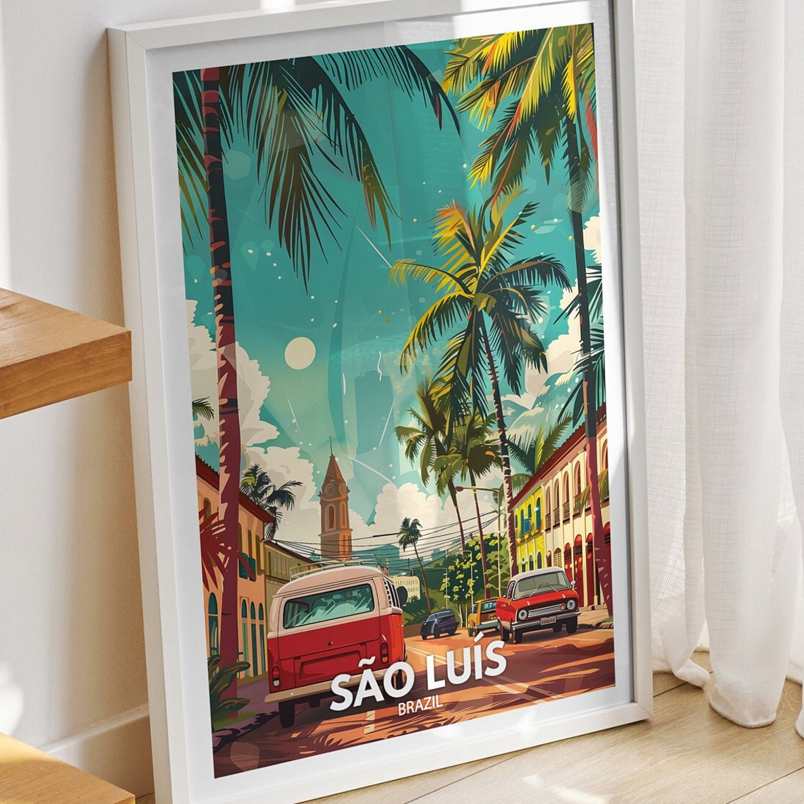 Sao Luis Travel Print Brazil Sao Luis Travel Poster Brazil Travel Poster Brazil Cityscape Wall Art Unique City Decor