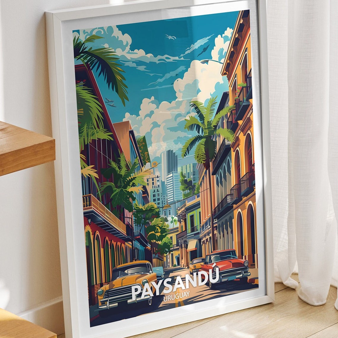 Paysandu Travel Print Uruguay Paysandu Travel Poster Uruguay Travel Poster Uruguay Cityscape Wall Unique City Decor