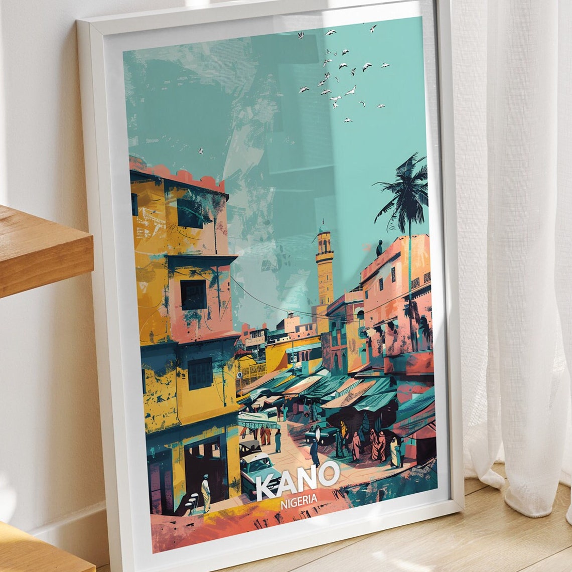 Kano Travel Print Nigeria Kano Travel Poster Nigeria Travel Poster Nigeria Cityscape Wall Unique City Decor