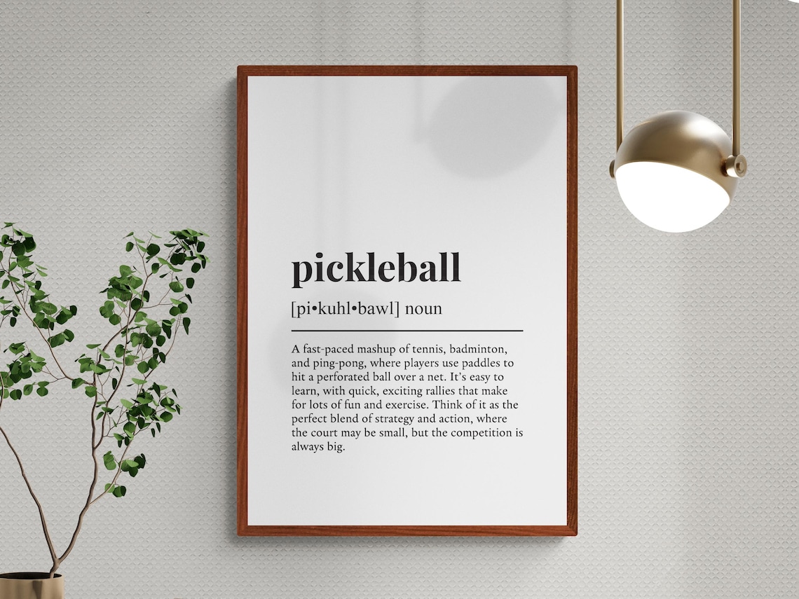 Pickleball Funny Definition, Sport Wall Art Print - Image 3