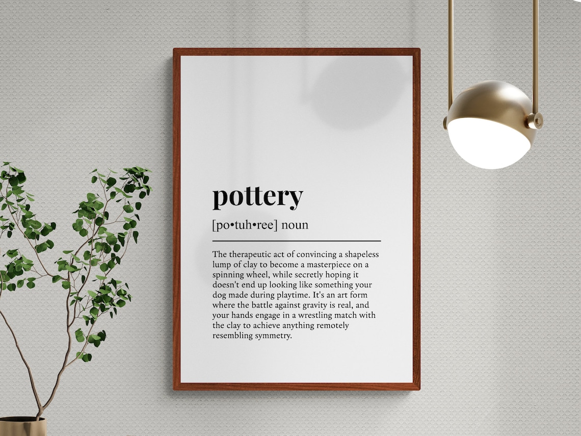 Pottery Funny Definition, Humorous Typography Art Print - Image 3