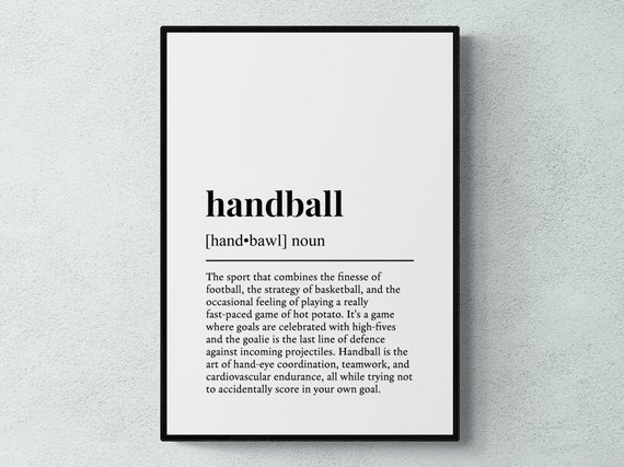 Handball Funny Definition Sport Gift Art Print