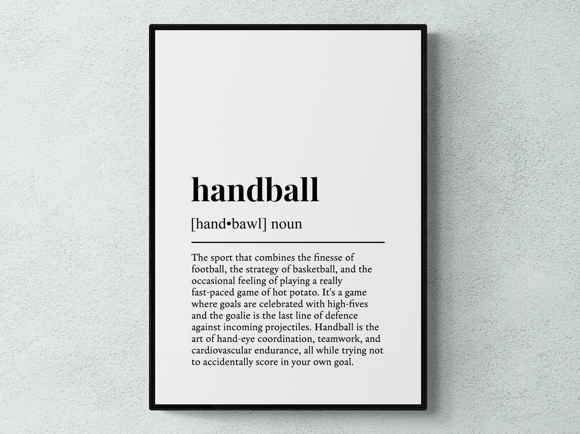 Handball Funny Definition Sport Gift Art Print