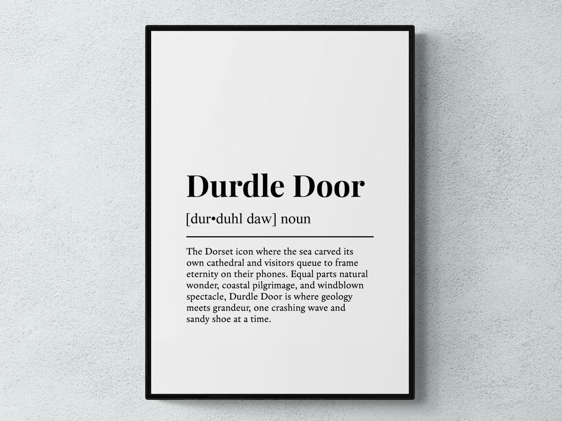 Durdle Door Dorset Sea Arch Dictionary Definition Funny Wall Poster