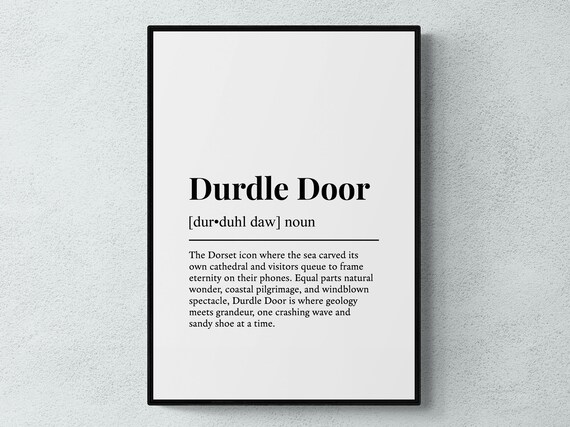 Durdle Door Dorset Sea Arch Dictionary Definition Funny Wall Poster
