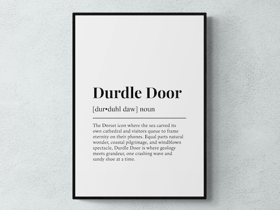 Durdle Door Funny Definition Dorset Gift Wall Art Print