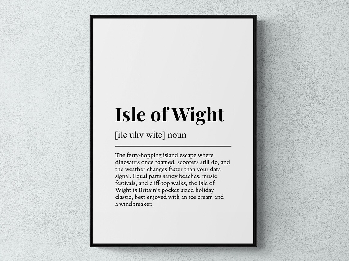 Isle Of Wight Funny Definition England Art Print