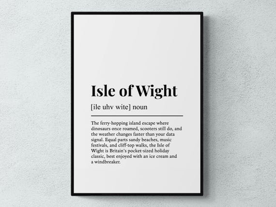 Isle Of Wight Funny Definition England Art Print