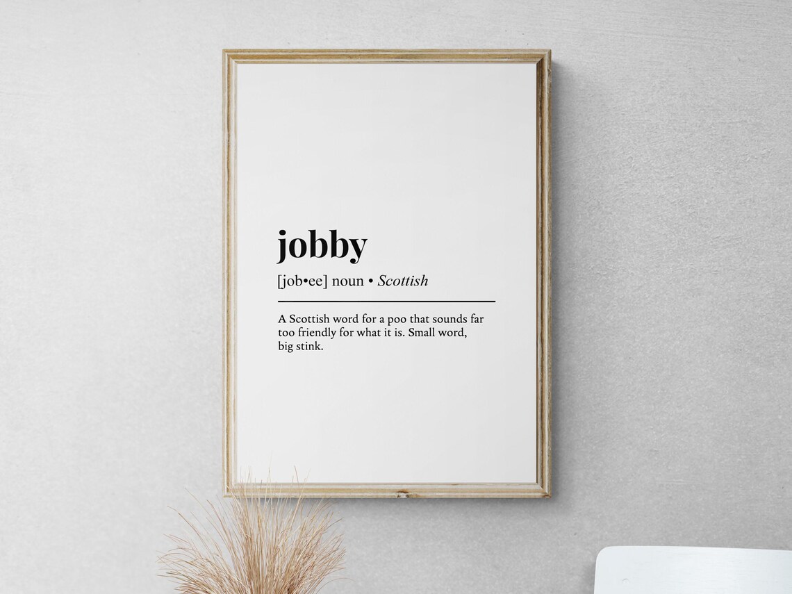 Scottish Bathroom Funny Definitions, Set Of 3 Prints