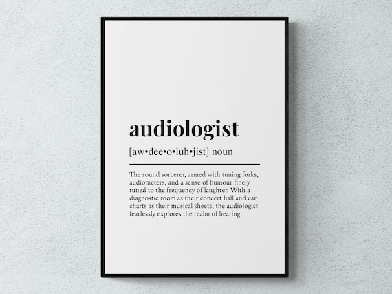 Audiologist Funny Definition Job Gift Art Print