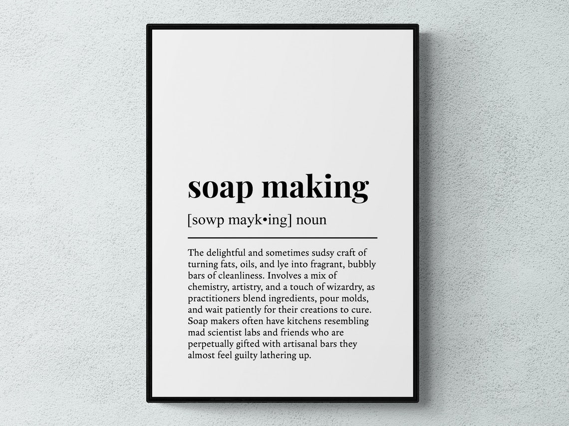 Soap Making Funny Dictionary Definition Crafty Hobby Gift Poster
