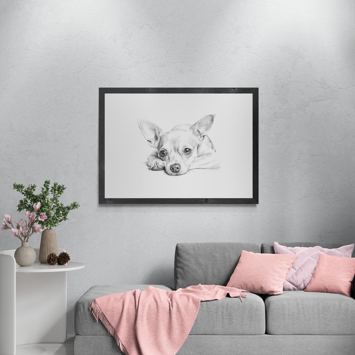 Chihuahua Vintage Sketch, Farmhouse Dog Art Print - Image 3