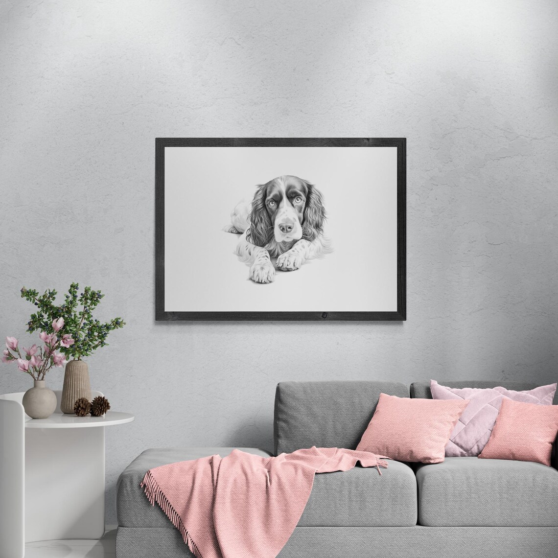 Springer Spaniel Vintage Print, Farmhouse Dog Art Print - Image 3