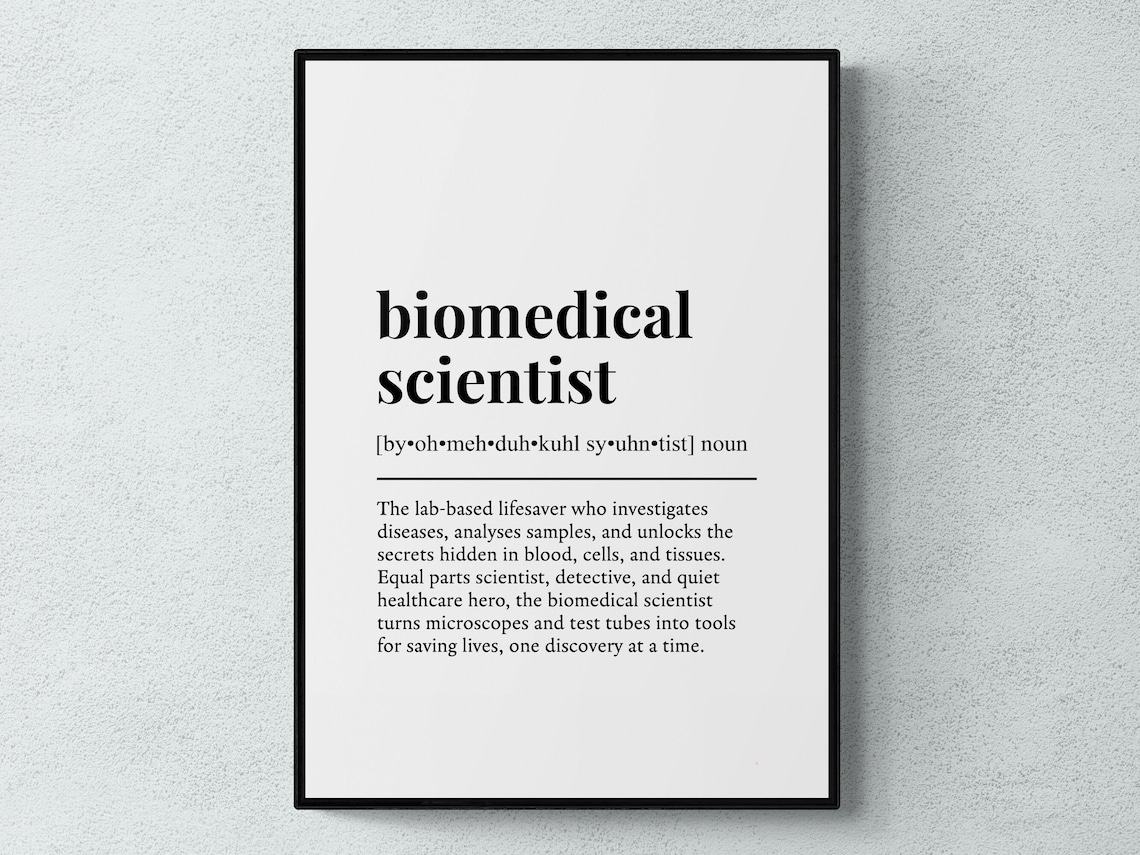 Biomedical Scientist Funny Definition Poster Print