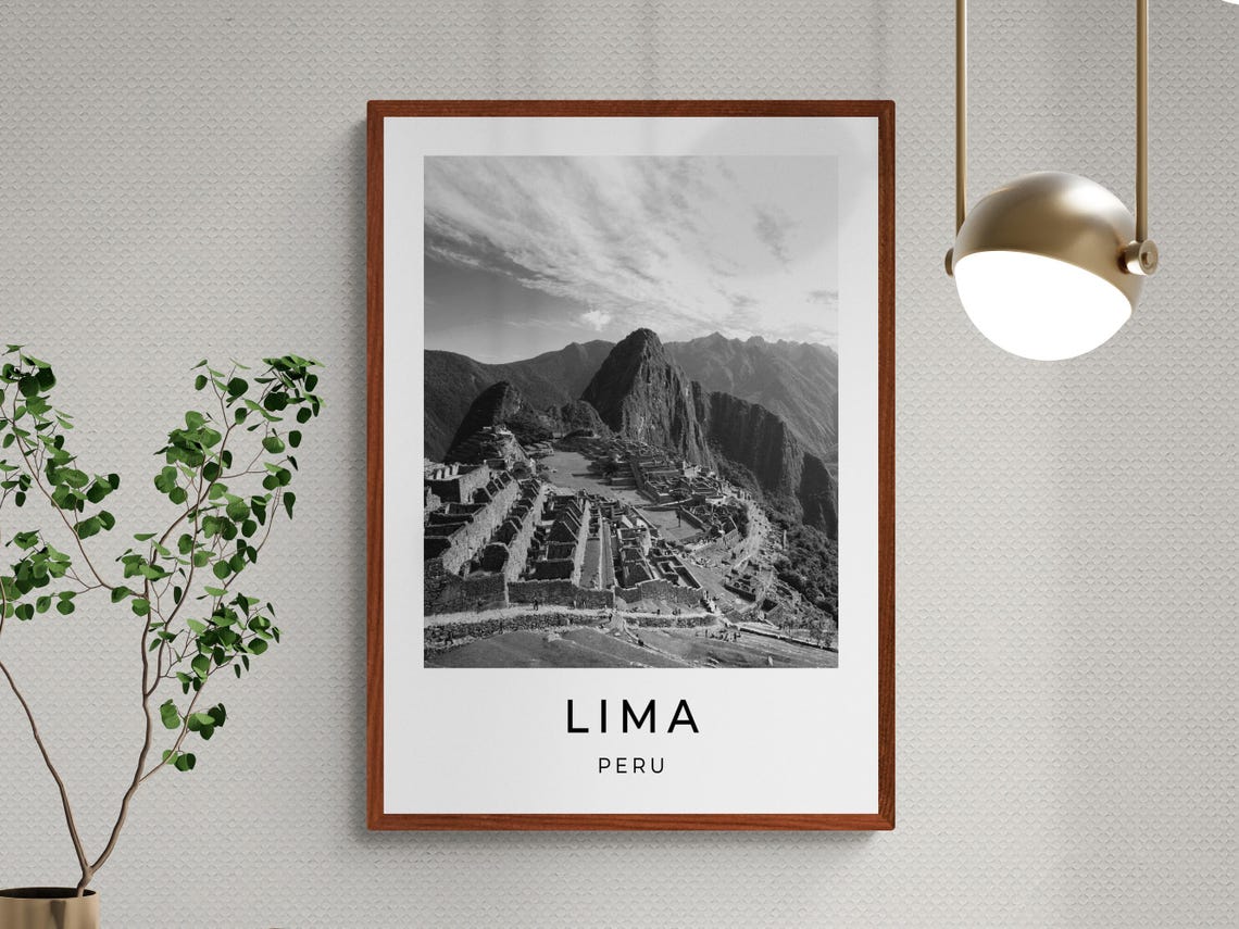Lima Peru Machu Picchu Inca Citadel Ruins Mountain View Travel Poster - Image 3
