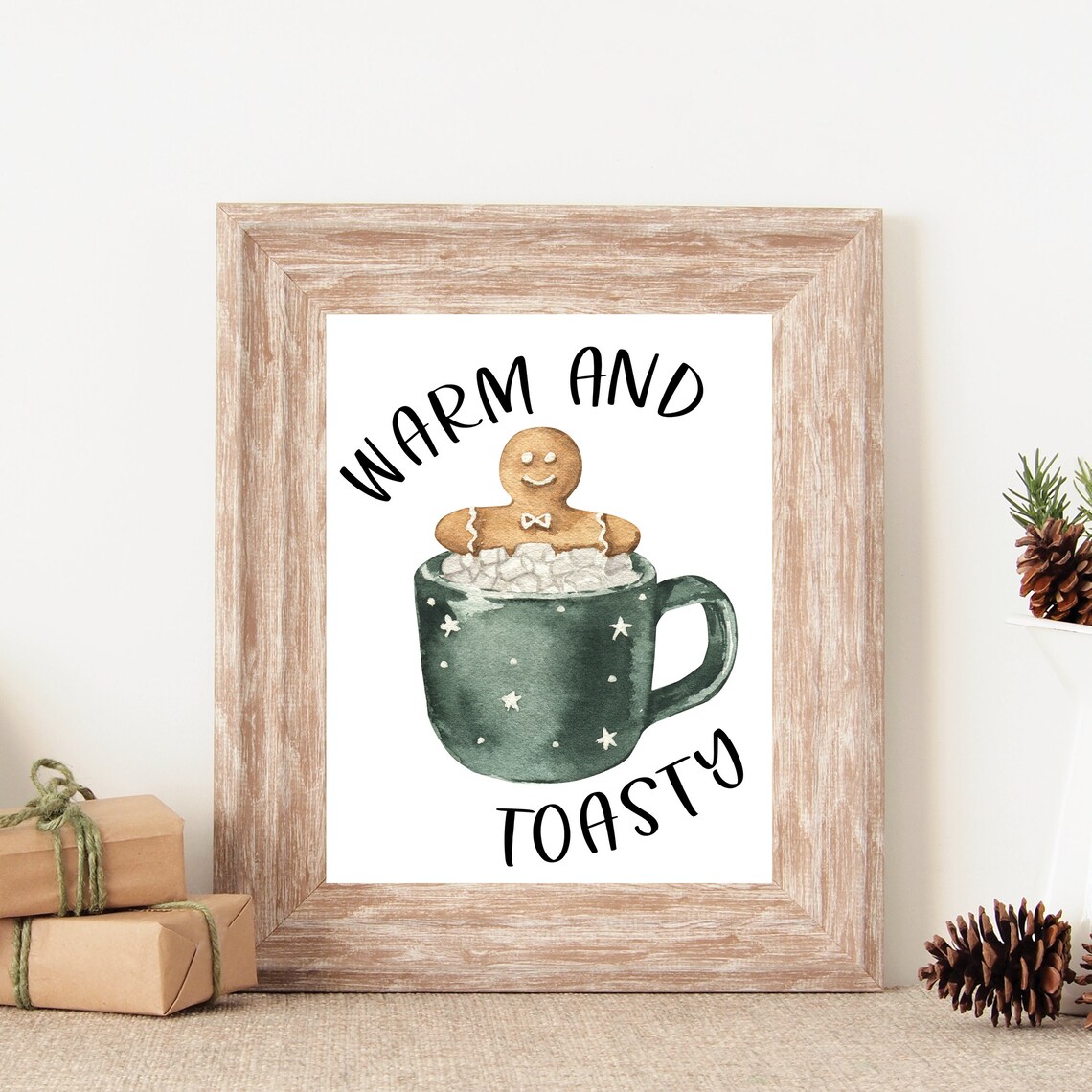 Christmas Rustic Farmhouse Wall Art Print