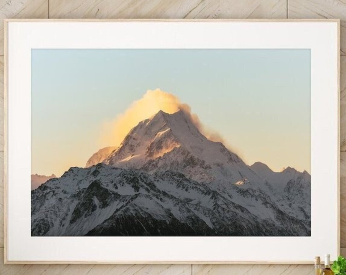 Aoraki Mt Cook Mountain Print, New Zealand Travel - Image 3