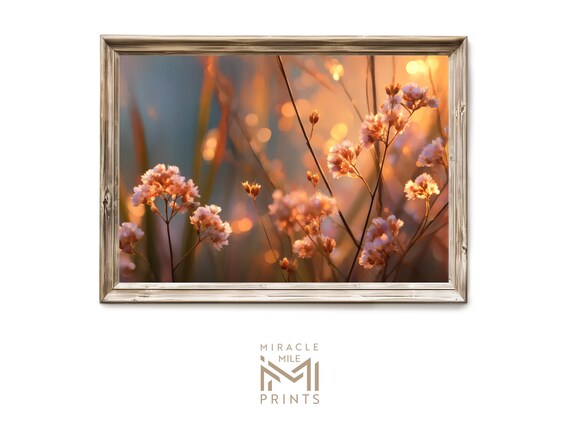 Abstract Summer Floral Wall Art Dreamy Pastel Wildflowers Vintage Nature Decor Soft Botanical Print 73