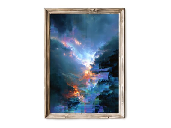 Abstract Psychedelic Mind Wall Art Modern Vertical Print Colorful Painting Contemporary Decor 187