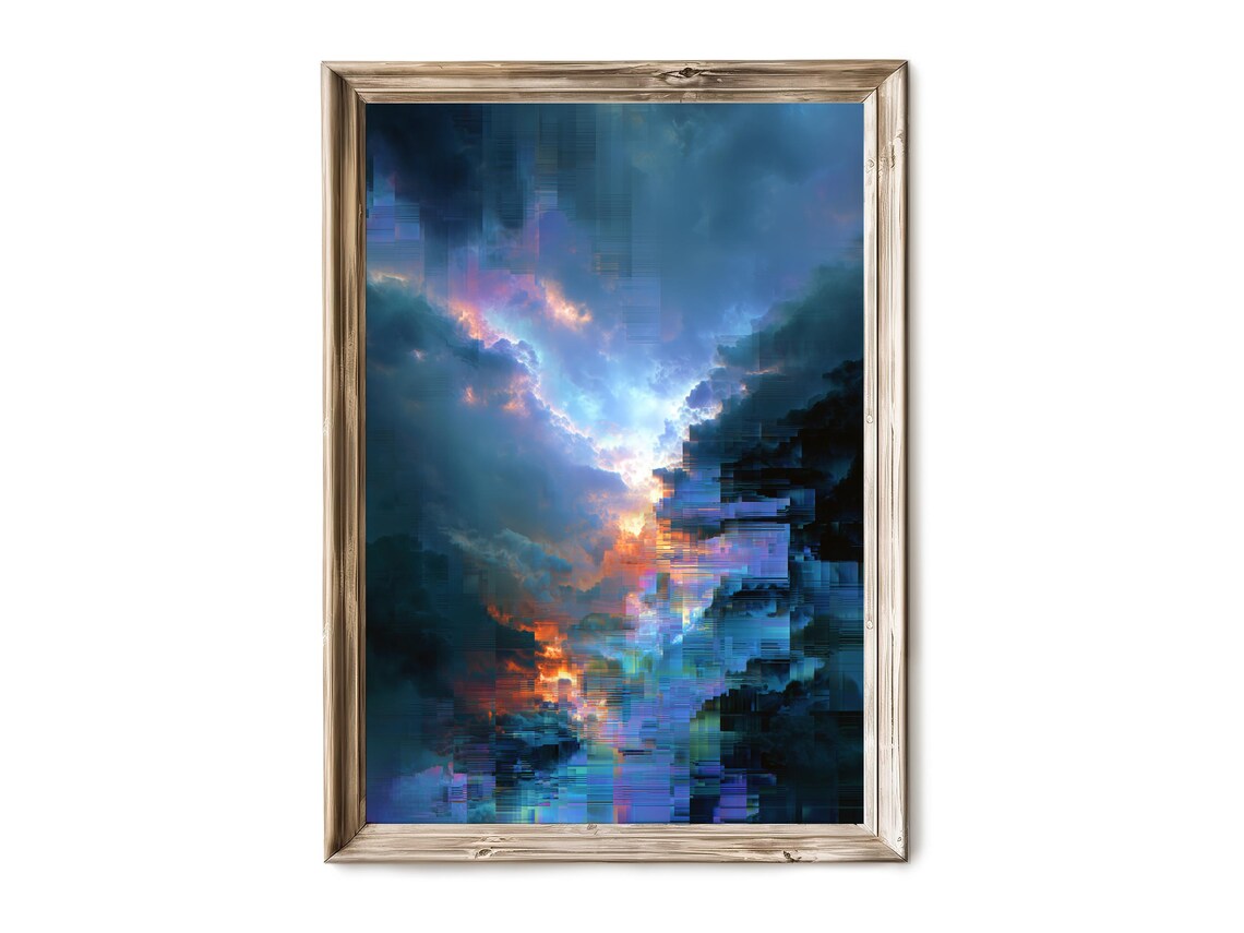 Abstract Psychedelic Mind Wall Art Modern Vertical Print Colorful Painting Contemporary Decor 187