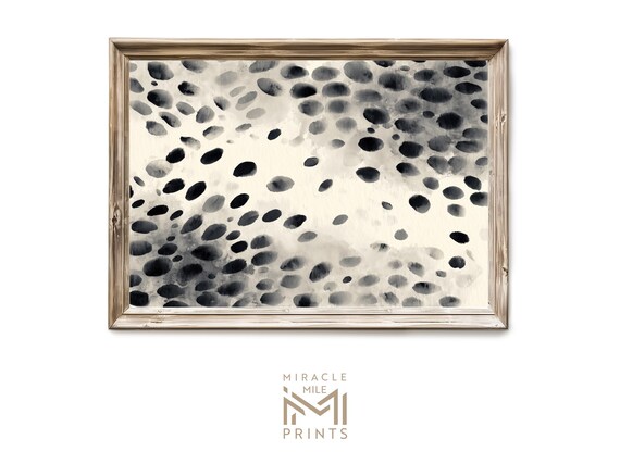 Calming Pebble Abstract Wall Art Modern Minimalist Neutral Stone Ink Painting Japandi Decor 199