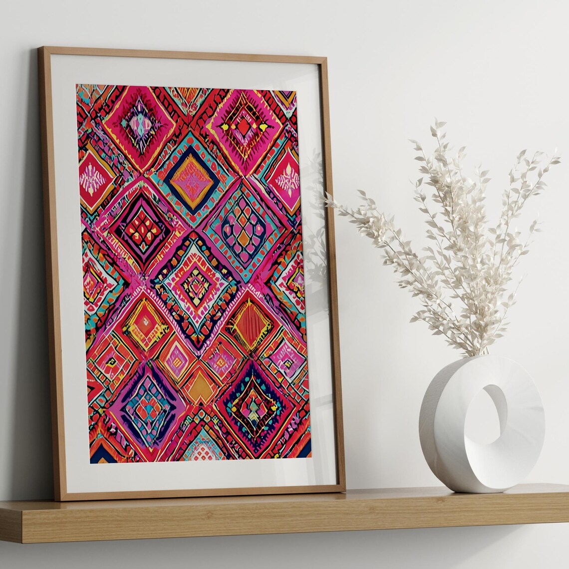 Bold Bohemian Pattern Abstract Geometric Art Print - Image 4